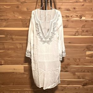 Gauzy White Beach Coverup